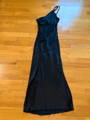 Anthropologie Blank London Black One Shoulder Asymmetrical Dress thumbnail 2