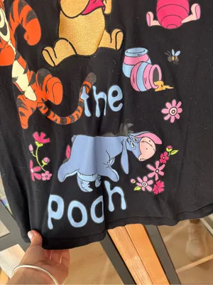 Winnie the pooh & friends disney tee embroidered patches colorful short sleeve thumbnail 5