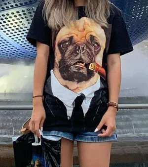 MIB Frenchie Tshirt Black thumbnail 3