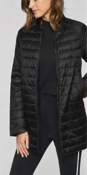 Athleta ReversaWarm Down Puffer Coat Jacket size Small‎ Packable Lightweight thumbnail 1