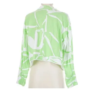 FP Movement Free People Abstract Cropped Tee Crew Neck L/S Size Small Oversized thumbnail 3