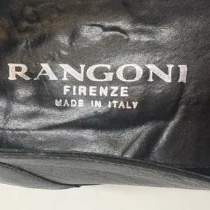 Rangoni Italy Black Leather Block Heel Loafers Womens 10.5 thumbnail 7