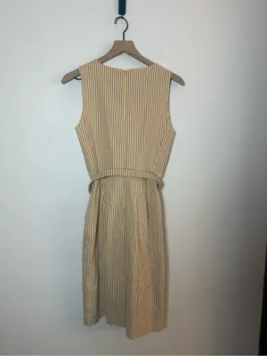 J. crew Belted dress in stretch seersucker thumbnail 5
