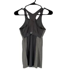 Nike Dri-Fit Gray Athletic Workout Gym Tank Top Women Sz S thumbnail 2