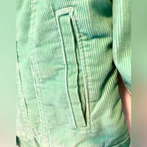 Gap Women's Mint Green Western Corduroy Faux Fur Lined Button Up Jacket thumbnail 9