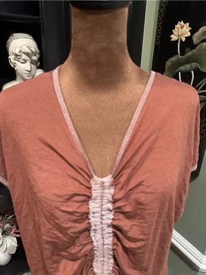 BKE Reddish Drawstring Ruched Top – XS (Fits XS–Large) thumbnail 2