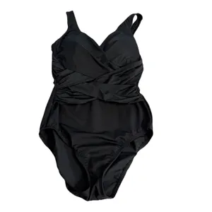Lands End Black SlenderSuit Wrap One Piece Soft Cup‎ Swimsuit Size 6 thumbnail 6