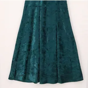 Styleworks‎ Vintage 90s Crushed Velvet Maxi Dress Womens Size S Whimsigoth Green thumbnail 4