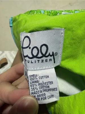 Lilly Pulitzer vintage Tropical Pool-Print Sundress in Teal and Lime 2 thumbnail 7