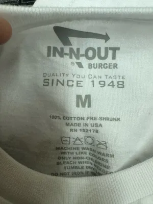 In-N-Out Las Vegas White Graphic Tee Shirt Size Medium thumbnail 5