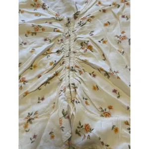 American Eagle Shirt Womens Medium White Short Sleeve V Neck Hook & Eye‎ Closure thumbnail 7