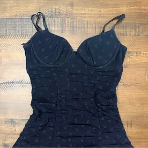 Victoria's Secret "Sexy Little Things" Black Lingerie lace ruffle hem size M thumbnail 2