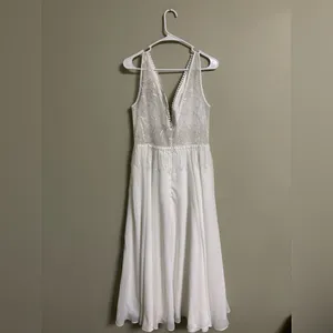 Merry’s Bridal Wedding Dress New Size 6 Engagement Photo Reception Boho Shower thumbnail 3