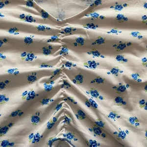 Romwe Crop Top White Blue Size Small New thumbnail 2