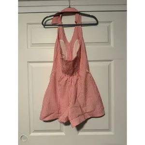 Maeve Halter Striped Romper Resort Beach Retro Preppy Summer Americana NO Belt thumbnail 2