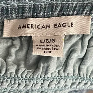 American Eagle gingham smocked long-sleeved dress - large thumbnail 6