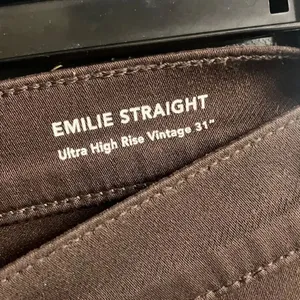 DL1961 ultimate knit Emilie Straight-Leg ultra high rise vintage 31” dark cocoa thumbnail 5