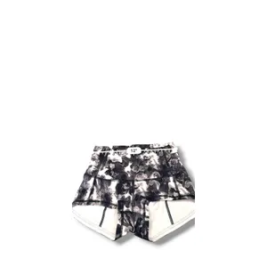 Lululemon Boogie Shorts Womens 6 Black White Floral Yoga Running Athletic thumbnail 5