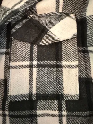 Garage Women’s Black & White Plaid Shacket -Size Medium thumbnail 3