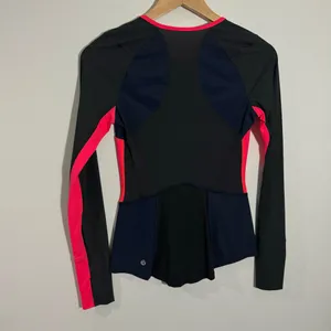 Lululemon Trail Bound Long Sleeve Deep Coal‎ Deep Navy Electric Coral Size 4 thumbnail 6