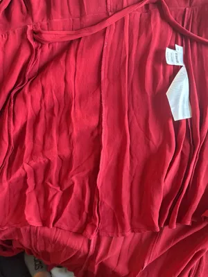Reformation Winslow Red Wrap Maxi Dress with Tie Waist thumbnail 9