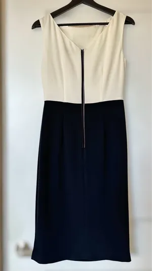 Coast London Black & Ivory Ruffle Dress US 6 Elegant Occasion Dress thumbnail 3