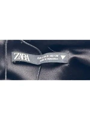 NWT Zara Black Satin Strapless Cross Front Tube Top S thumbnail 8