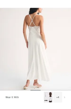 Abercrombie Lace Trim Flowy Maxi Dress thumbnail 2