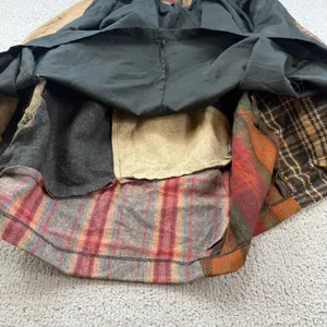 Sacred Threads Women Patchwork Wool Jacket Multi Color Plaid Boho S/M thumbnail 5