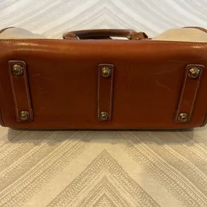 Dooney & Bourke Ivory & Brown Vintage Satchel Bag thumbnail 2