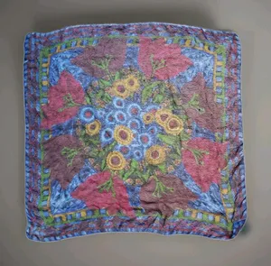 Kenzo Handkerchief Scarf Floral Women Large Semi Sheer Vintage Luxury Old Money thumbnail 1