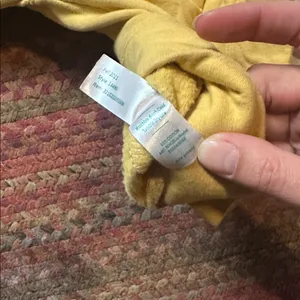 Marine Layer Two Tone Yellow Cream Sweatshirt Stretch thumbnail 4