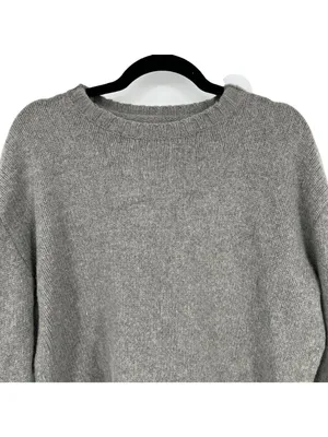 Polo Ralph Lauren Gray Wool Blend Crewneck Sweater Size Large Quiet Luxury thumbnail 2