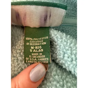 L.L. Bean Flull Zip Fleece Vest In Teal Blue Full-Zip Womens Medium Vintage thumbnail 4