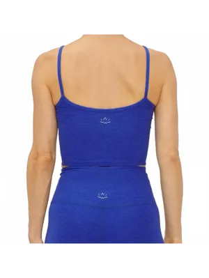 Beyond Yoga Spacedye Cropped Tank Top Center Cinched Blue Sapphire Women's Small thumbnail 2