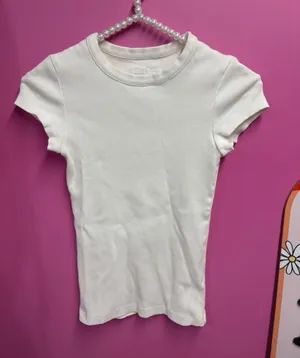 Djerf Avenue xxs white tee thumbnail 1