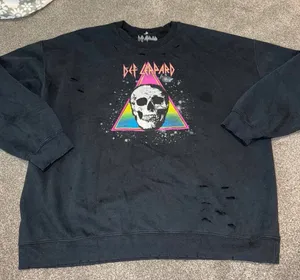 Destructed Def Leppard Pullover Black Size XXL thumbnail 1