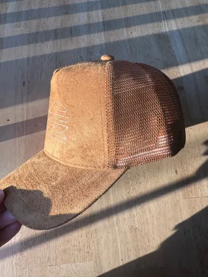 Western boot stitch trucker hat Brown thumbnail 2