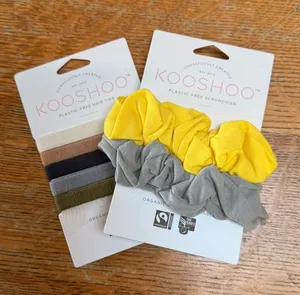 Organic Cotton Scrunchie & Tie Set Yellow thumbnail 1