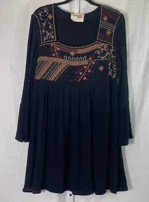 Savanna Jane Renaissance Aline Flare Dress - Women Size L - Black thumbnail 1