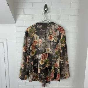 Kate & Mallory Faux Suede Floral Jacket Size M thumbnail 9