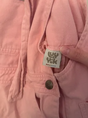 Lucy & Yak Dungaree Shorts Women’s XS Light Pink Organic Cotton Bib Overalls thumbnail 6