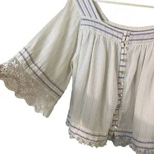 Free People See Saw Top With Glitter Thread Detailing Size XS thumbnail 7