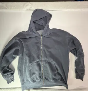 Brandy Melville Christy Hoodie Oversized Fit Faded charcoal/blue-gray Zip Up OS thumbnail 1