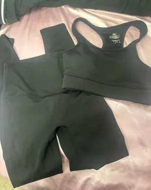 Black leggings and bra set thumbnail 1