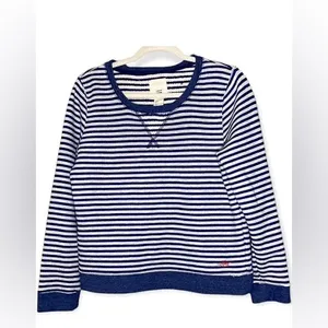 Levi’s Blue & White Striped Crewneck Pullover Sweatshirt Sz XS thumbnail 2