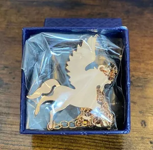 Unicorn Pegasus Necklace Gold thumbnail 4