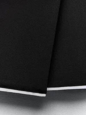 ZARA NWT  Black COMBINATION WRAP FRONT SKORT. Size Medium thumbnail 4
