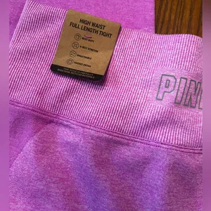 PINK Victoria’s Secret House Party Pink Marl Seamless High Waist Leggings‎ NEW thumbnail 11