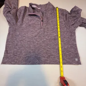 Hind XL Performance Pullover Womens Quarter Zip Crop Thumbholes Running Workout thumbnail 8